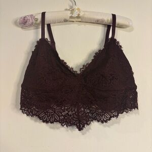 Aerie Lace Bralette in Deep Burgundy